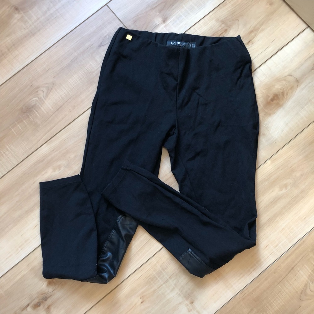 Ralph Lauren Leggings with Faux Leather Paneling